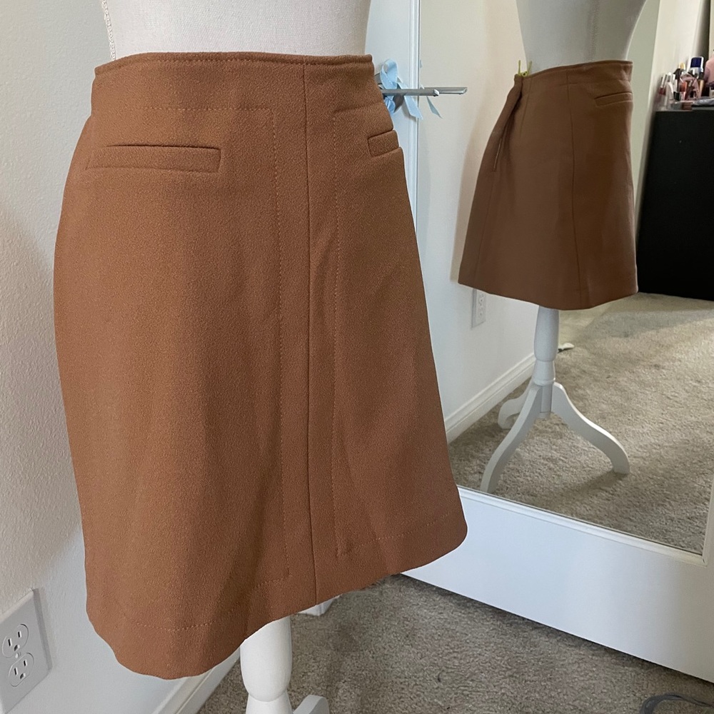 Light brown/tan high waisted mini skirt